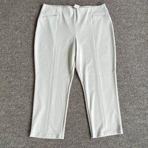 NWT CATO Plus Size Twill Pintuck Pants 22/24 Taupe